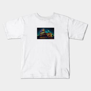 A painting of the colossion of the roman colossion. Kids T-Shirt